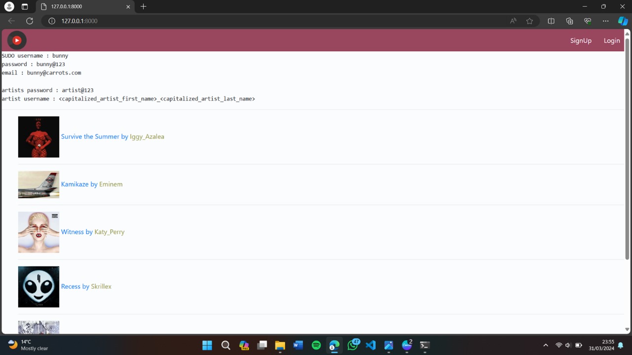 Music Streaming Screenshot